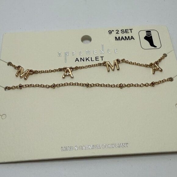 Mama Golden Anklet Bracelet NWT - Picture 3 of 3